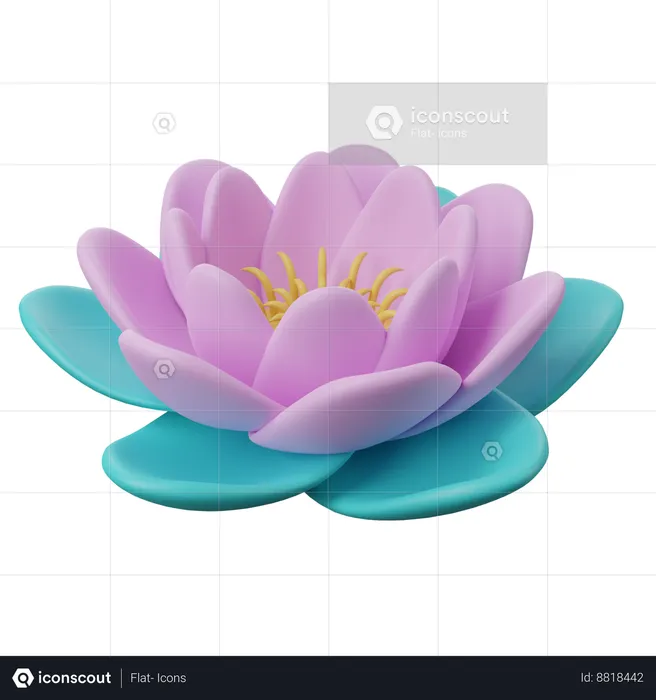 Flor de loto  3D Illustration