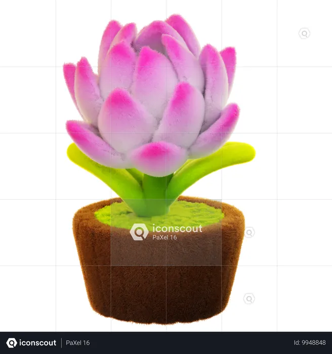 Flor de loto  3D Icon