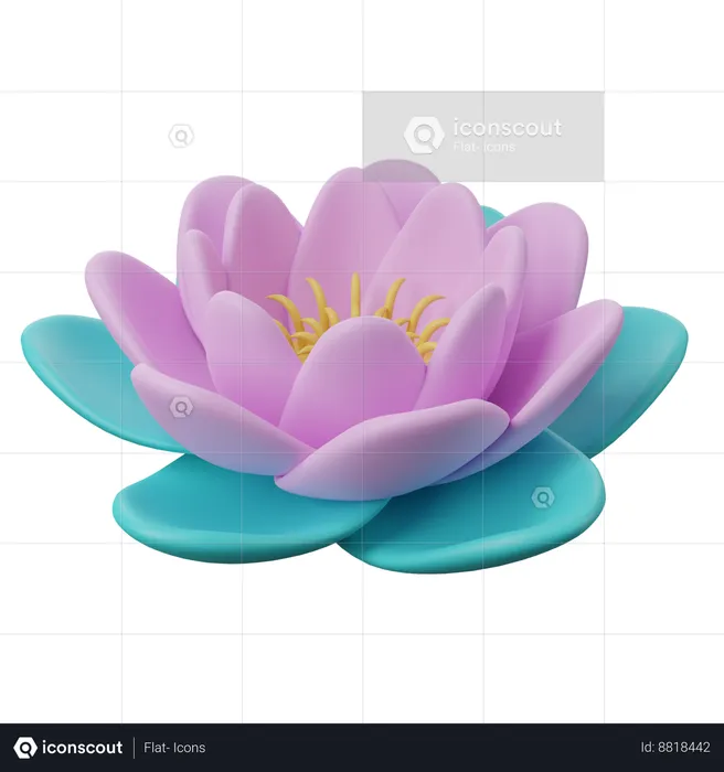Flor de Lotus  3D Illustration