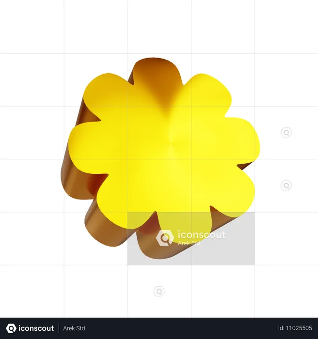 Flor de ouro  3D Icon