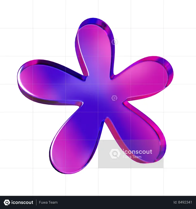 Flor estrelada  3D Icon