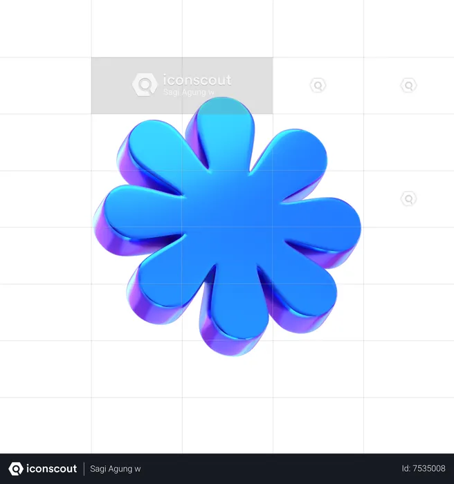 Forma abstracta de flores  3D Icon