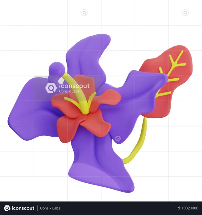 Forma abstrata de flor  3D Icon