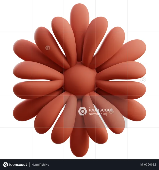 Forma abstrata de flor  3D Icon