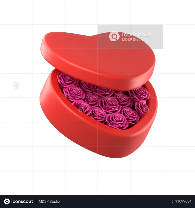 Presente de flor  3D Icon