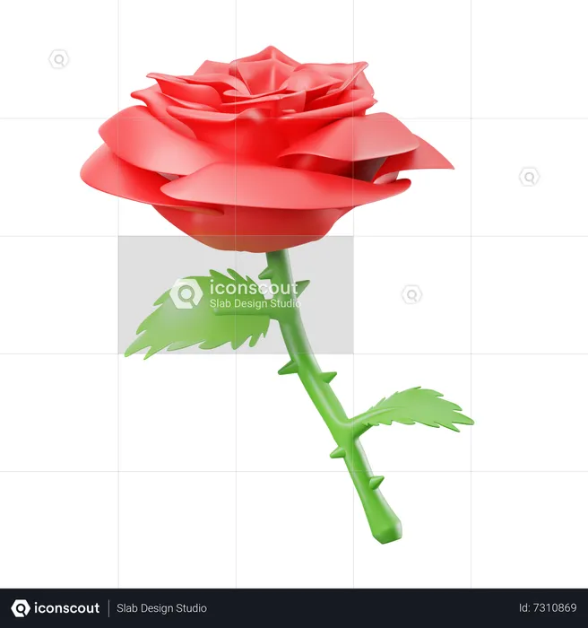 Flor rosa  3D Icon