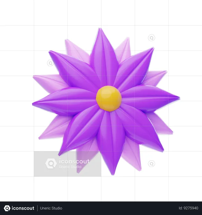 Floral  3D Icon