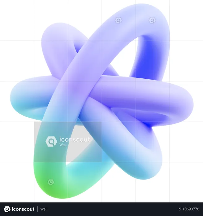 花の抽象画  3D Icon