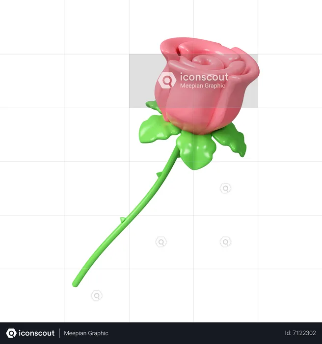 Flores rosas  3D Icon