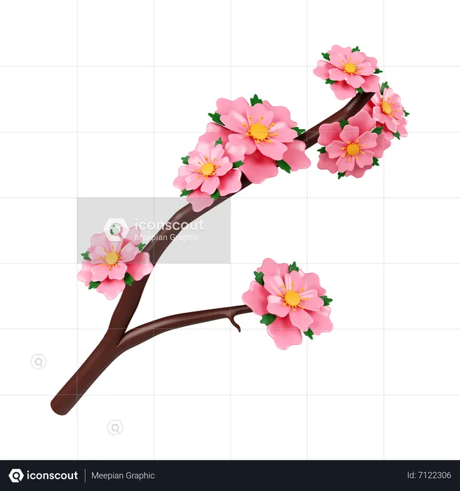 Flores de cerezo  3D Icon