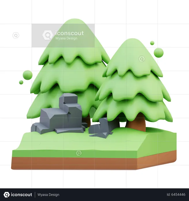 Floresta  3D Icon