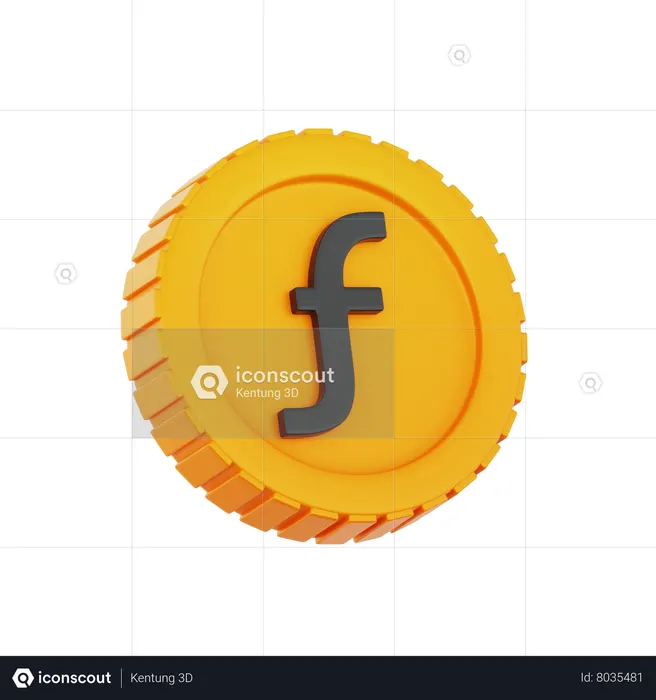 Florín holandés  3D Icon
