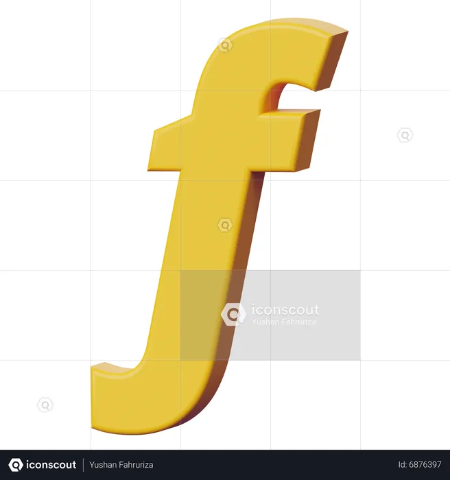 Florin Sign  3D Icon