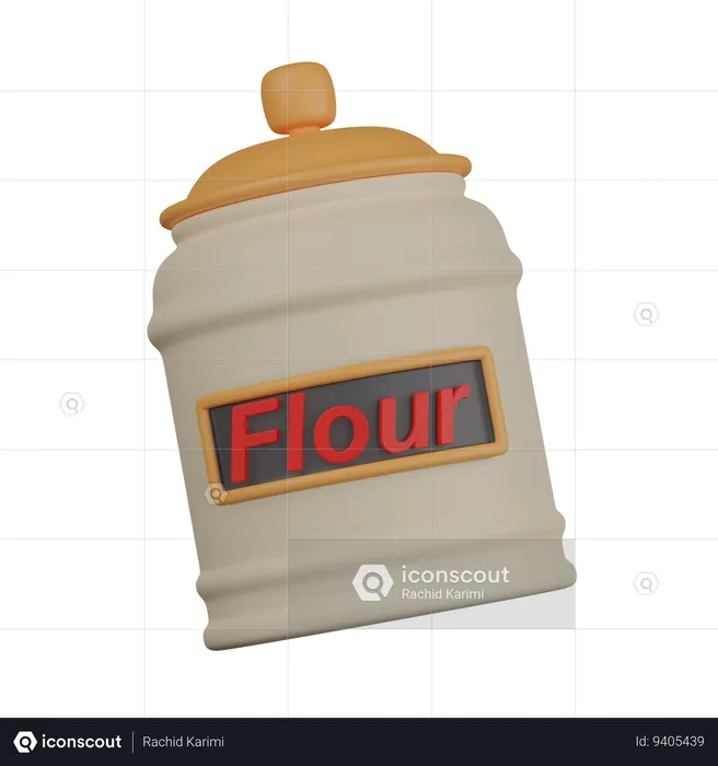 FLOUR CANISTER  3D Icon