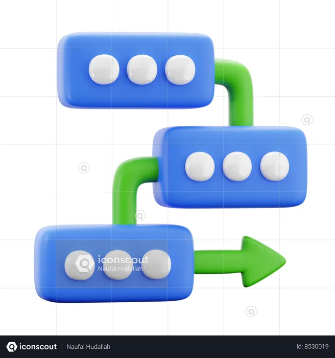 Flow Chart  3D Icon