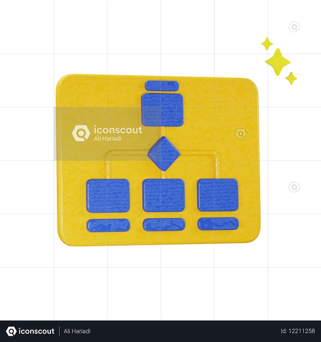 Flowchart  3D Icon