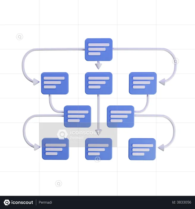 Flowchart  3D Illustration