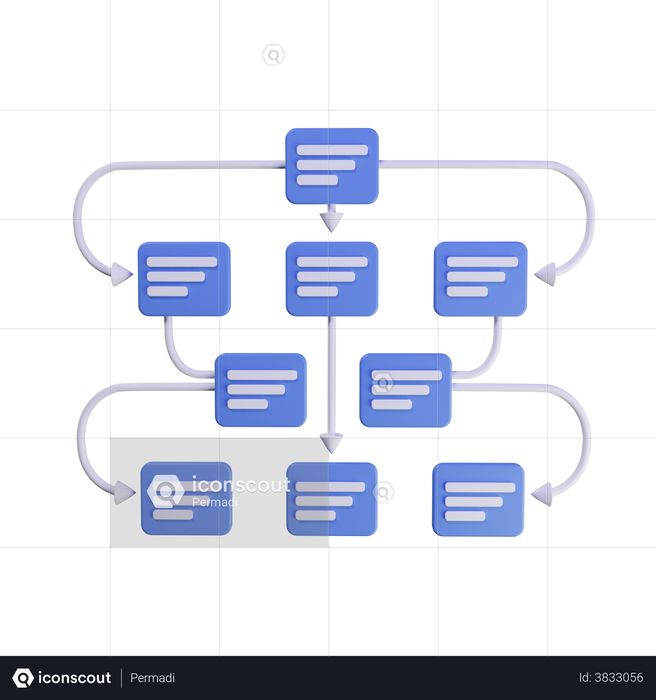 Premium Flowchart 3D Illustration download in PNG, OBJ or Blend format