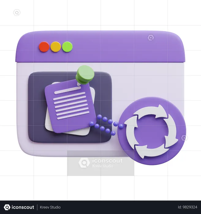 Flowchart Data 3D Icon - Free Download Seo & Web 3D Icons | IconScout