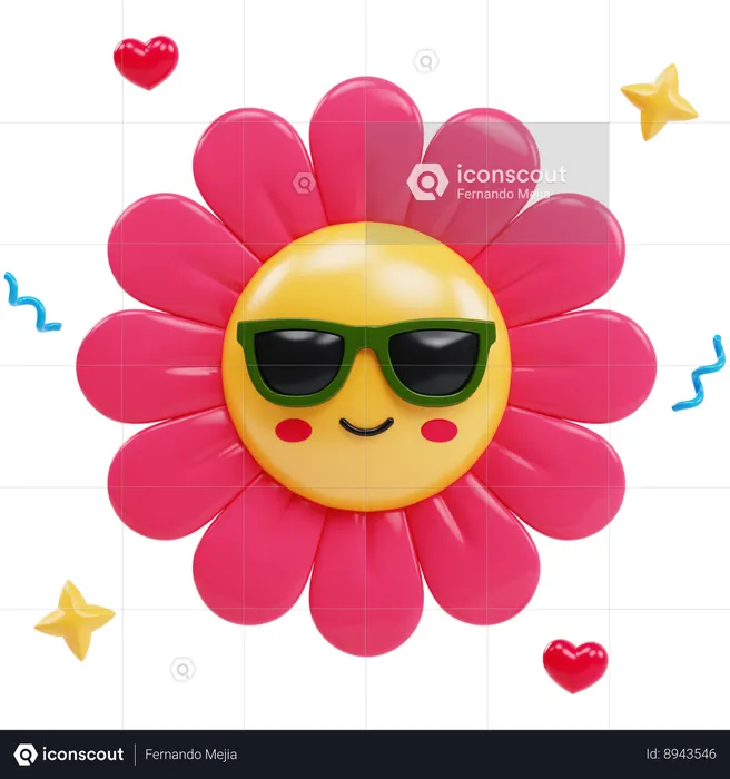 Flower Emoji 3D Icon