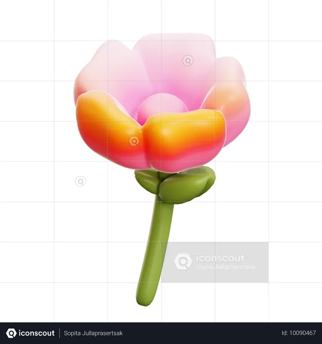 Flower Emoji 3D Icon