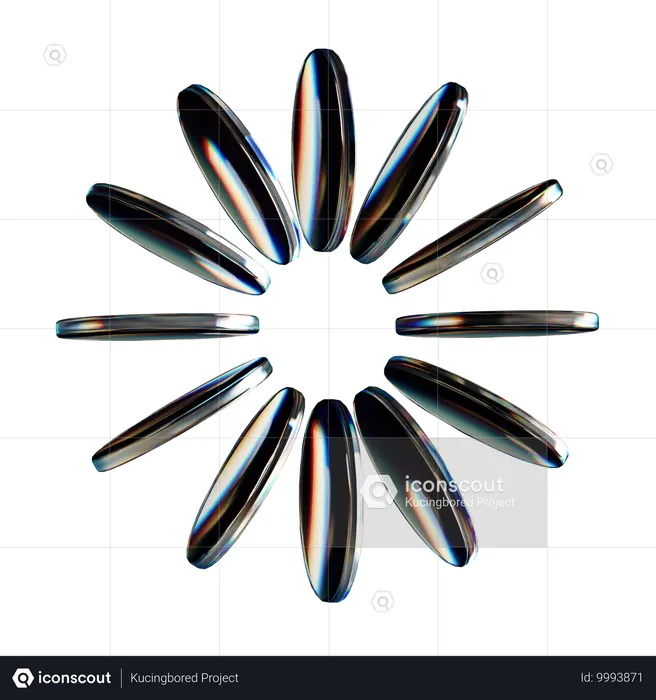 Flower Abstract Shape  3D Icon