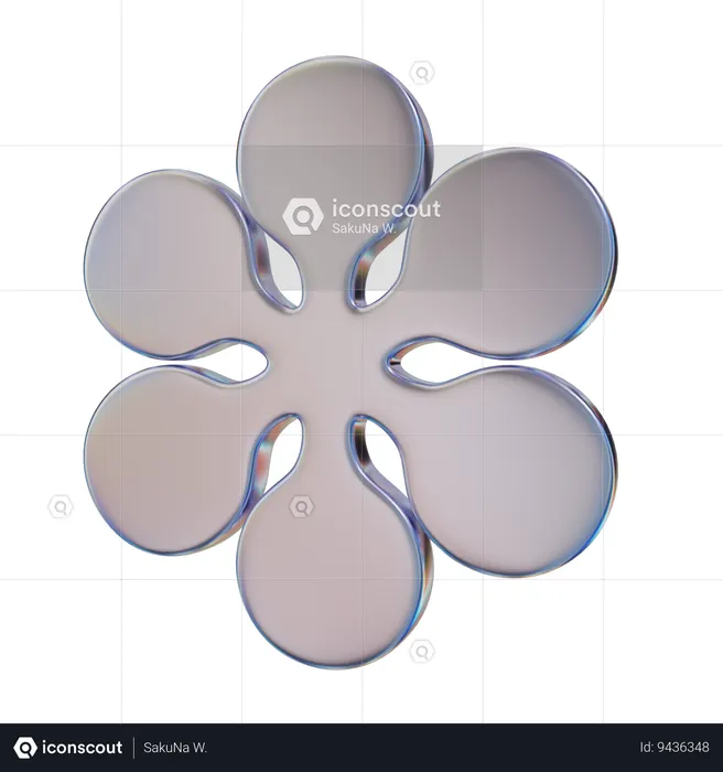 Flower Abstract Shape  3D Icon