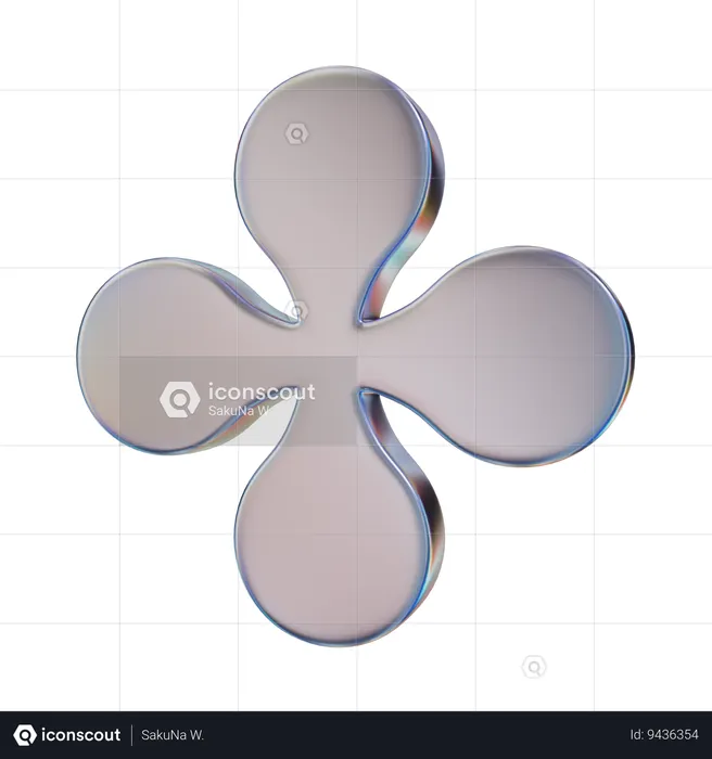 Flower Abstract Shape  3D Icon