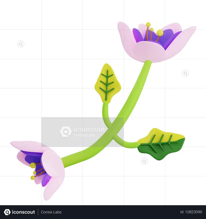 Flower Abstract Shape  3D Icon