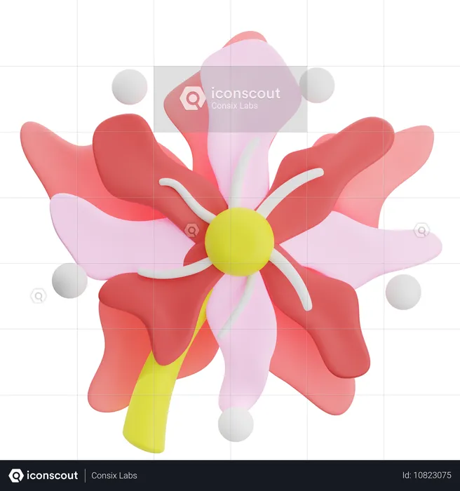 Flower Abstract Shape  3D Icon