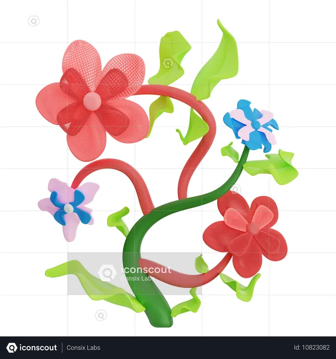 Flower Abstract Shape  3D Icon