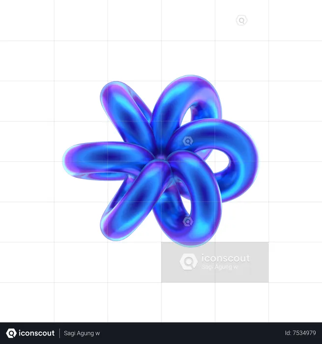 Flower Abstract Shape  3D Icon