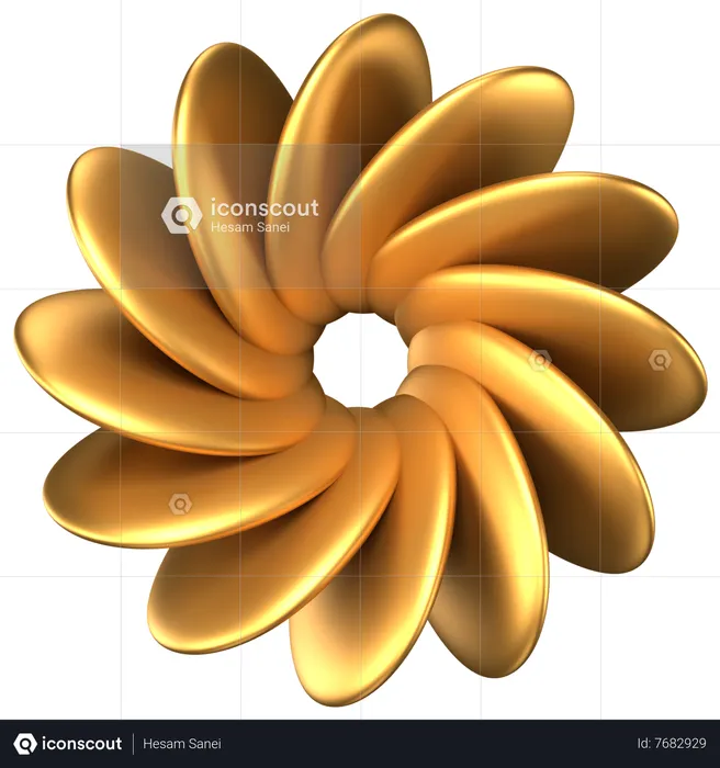 Flower Abstract Shape  3D Icon