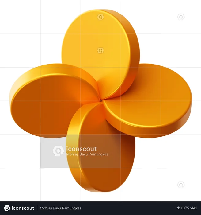 Flower Abstract Shape  3D Icon