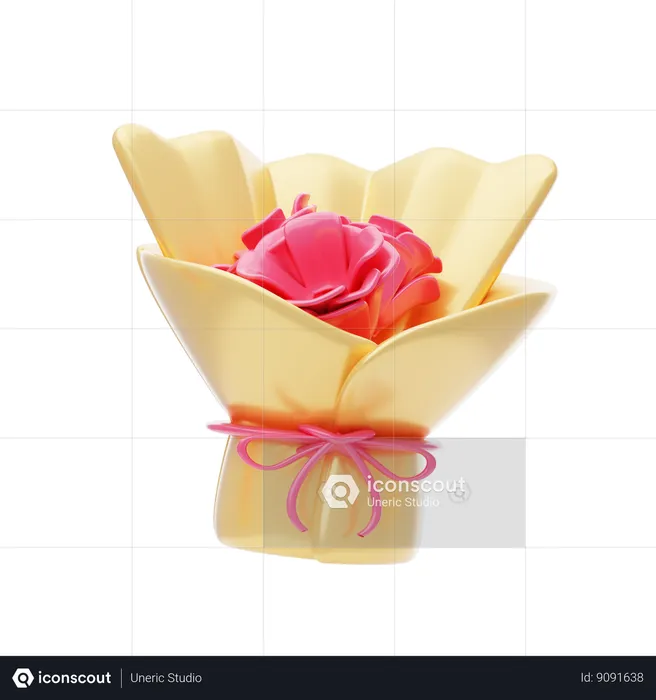 Flower Bouquet  3D Icon