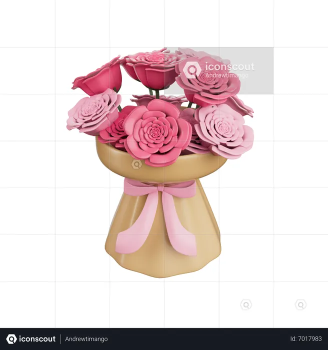 Flower Bouquet  3D Icon