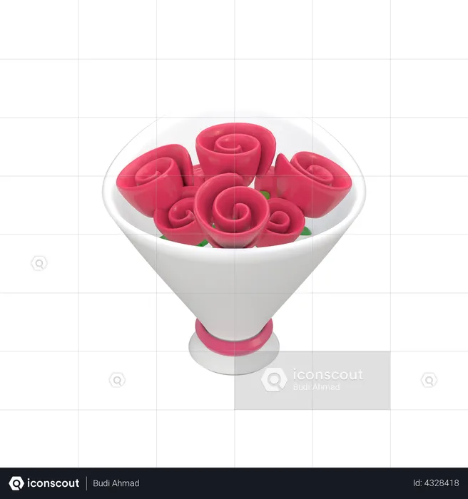 Flower bouquet  3D Illustration