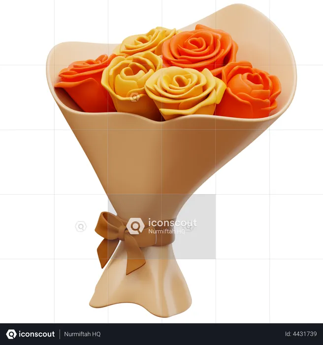Flower Bouquet  3D Illustration