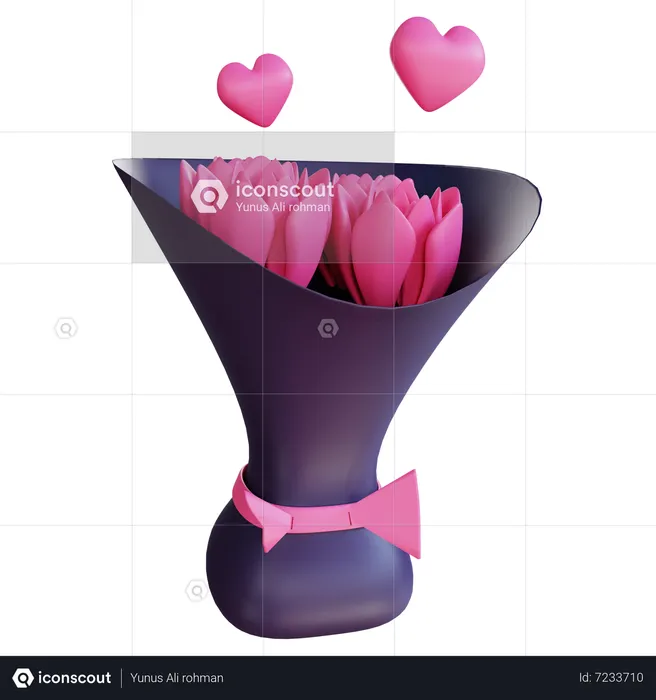 Flower Bouquet  3D Icon