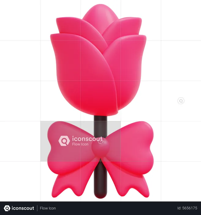 Flower Bow  3D Icon