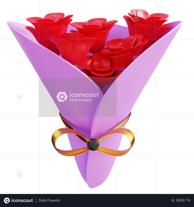 Flower Bucket  3D Icon