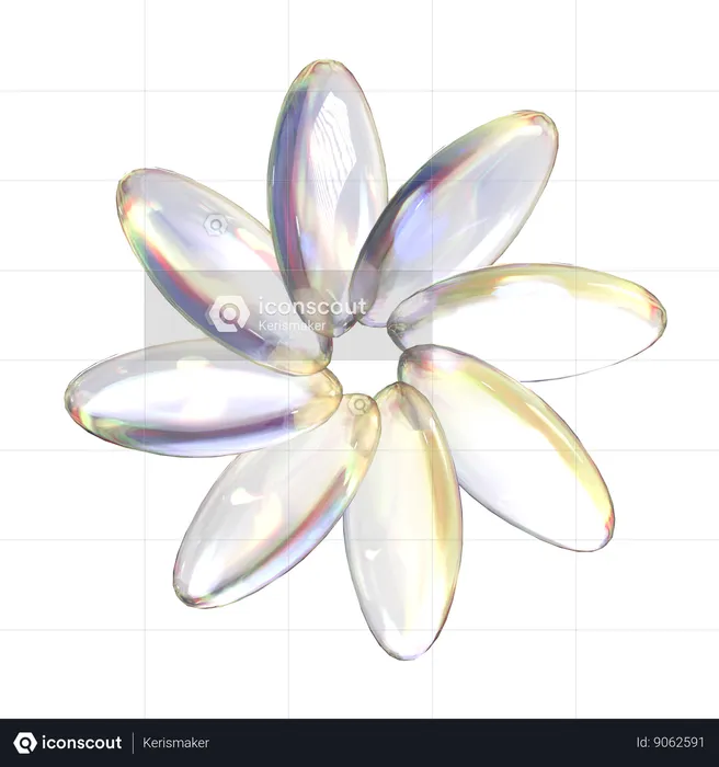Flower Glass  3D Icon