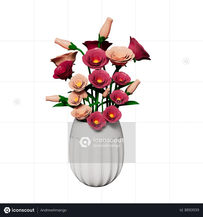 Flower Plant  3D Icon