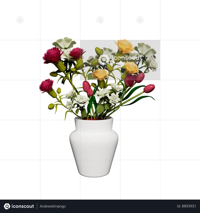 Flower Plant  3D Icon