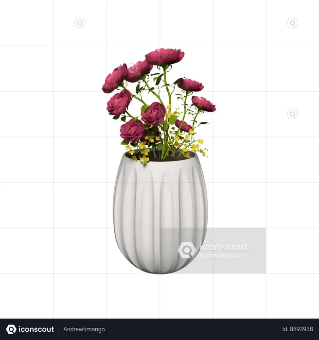 Flower Plant  3D Icon