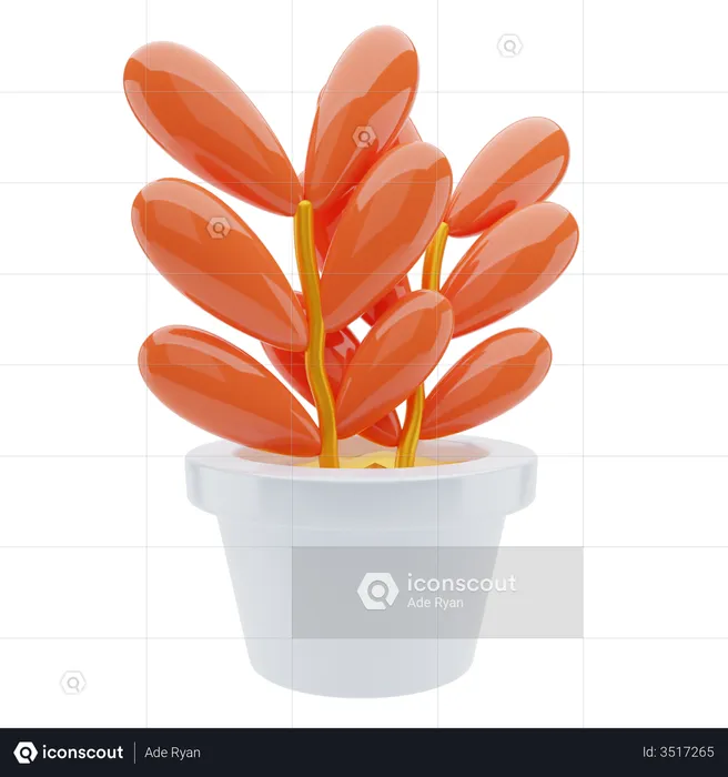 Flower Plant  3D Illustration