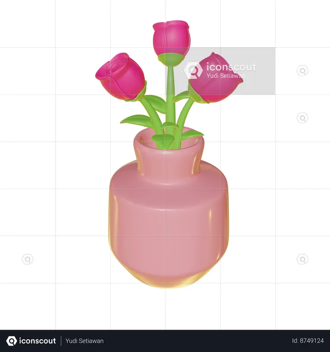 Flower Pot  3D Icon