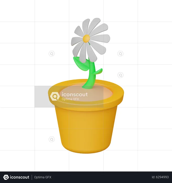 Flower Pot  3D Icon