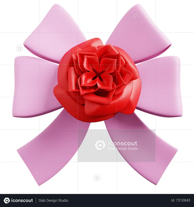 Flower Ribbon  3D Icon