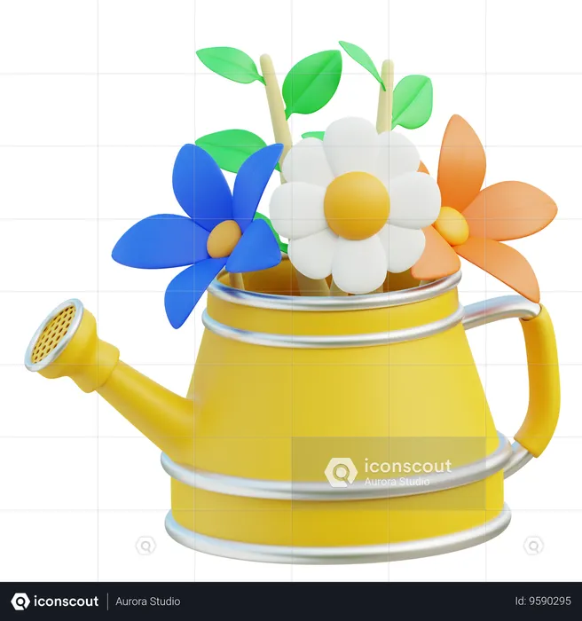 Flower Watering Can  3D Icon